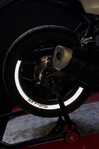 Banxtre Yamaha Mt-25 Compatible Reflective Half Rim Strip (Suitable for All R...