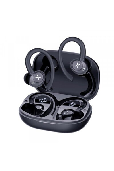 Techsuit Handsfree headphones, Bluetooth, CW4 AirTune, TWS, Black