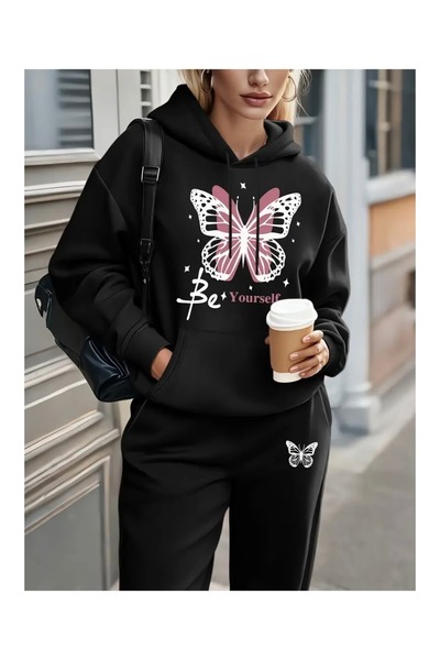 LOTS MODA SET DE Trening OVERSIZE CU GLUGĂ, IMPRIMAT, UNISEX, PENTRU FEMEI/BA...