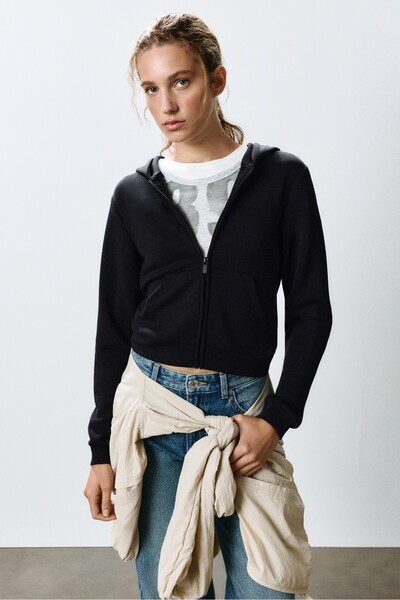 Pull & Bear Fermuarlı kapüşonlu sweatshirt