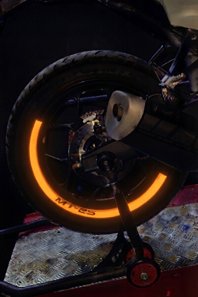 Banxtre Yamaha Mt-25 Compatible Reflective Half Rim Strip (Suitable for All R...