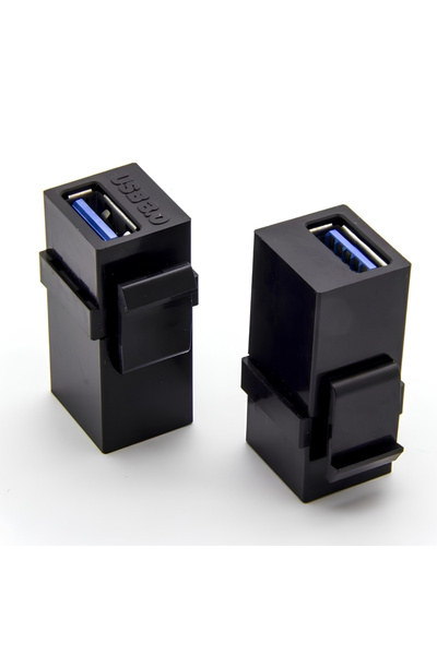 Alfais 6088 USB 3.0 A Dişi To Dişi Keystone Jack Adaptör Çevirici Uzatma Dönüştürücü Ara Bağlantı