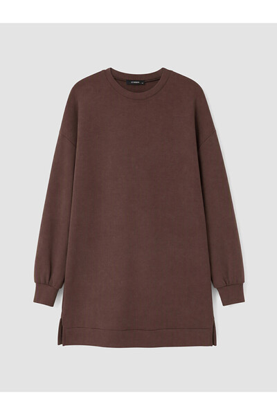 LC Waikiki Brown Soft Touch Women's Sweatshirt Tunic