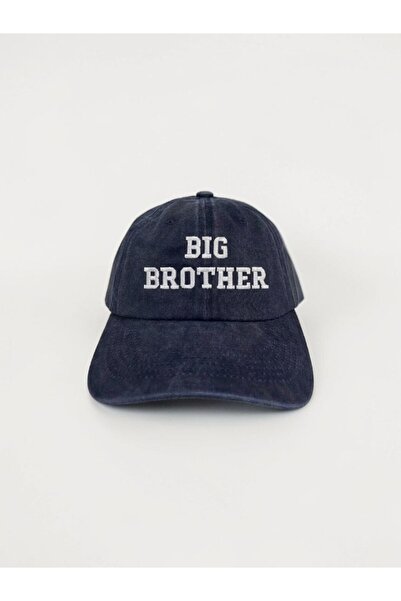ŞapkaMania Navy Blue Big Brother Washable Vintage Vintage Baseball Cap Hat