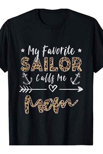26LIK تي شيرت مطبوع عليه عبارة "My Favorite Sailor Calls Me Mom" لعيد الأم بت...