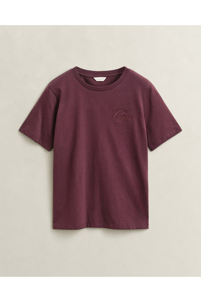 Gant Kadın Kırmızı Bisiklet Yaka T-Shirt