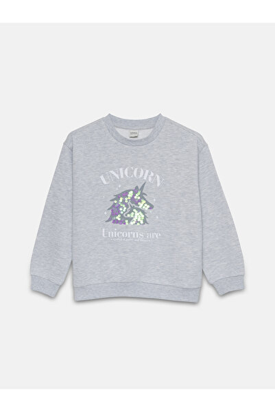 LC Waikiki Crew Neck Girl's Thick Sweatshirt