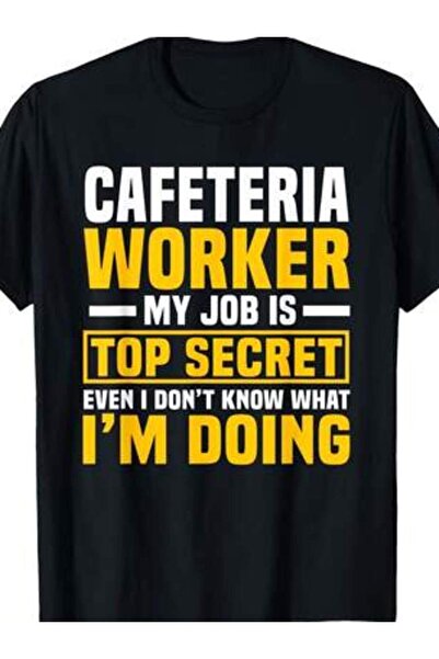 29CUN Cafeteria Worker Lunch Lady Food Service Crew Top Secret Job T-Shirt