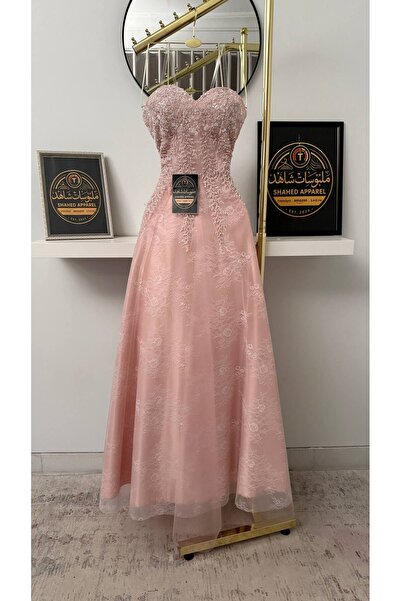 shahad fashion فستان "الأميرة الوردية" - اللون الباودر بينك