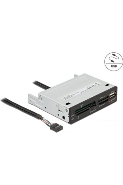 DELOCK Πρόσοψη 3.5 " με Αναγνώστη Καρτών USB 2.0 5 θέσεων + 1 x USB 2.0 Type-...