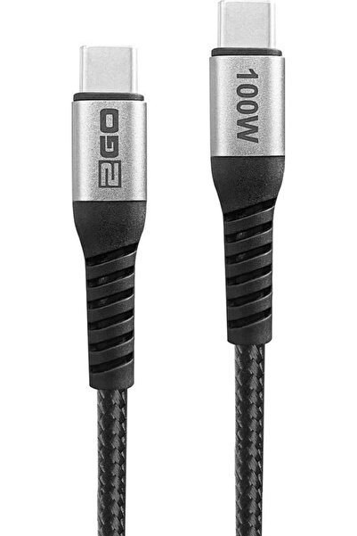 2go Καλώδιο USB 2.0 USB-C Αρσενικό σε USB-C Αρσενικό 100W 1.2 μ. Μαύρο (797510)