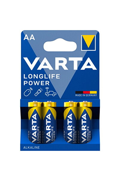 Varta Longlife Power 4906 Battery, AA / LR6, Set of 4 pieces