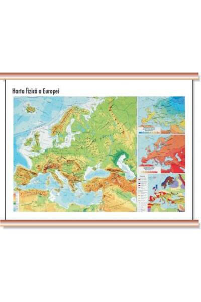 Cartographia Europa - Harta fizica 1:40 000 000