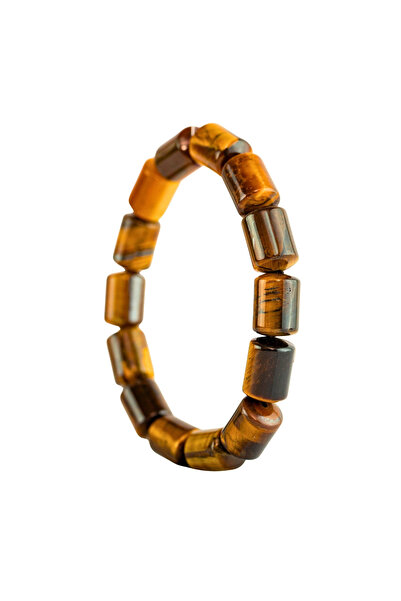 Zeynep Büyükbay Cheetah's Eye Natural Stone Bracelet (10mm Pipe Cut)