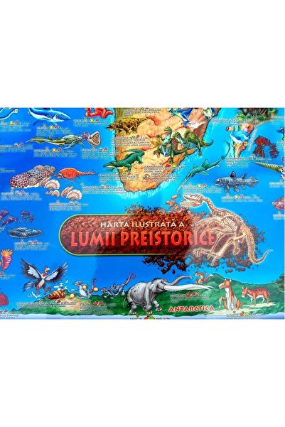 Grupul Editorial Art Harta ilustrata a lumii preistorice