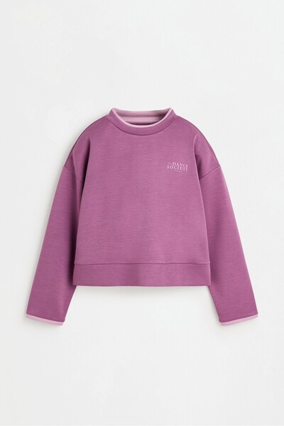 LEFTIES Yazılı crop sweatshirt