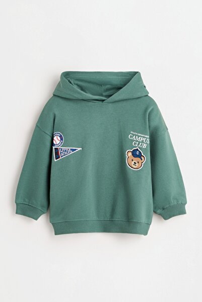 LEFTIES Baskılı kapüşonlu sweatshirt