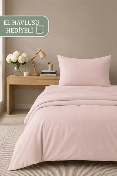 Anılsan 100% Cotton Powder Student Set - Single Duvet Cover Set + 1 Pillow + ...