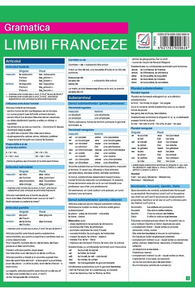 Booklet Gramatica limbii franceze