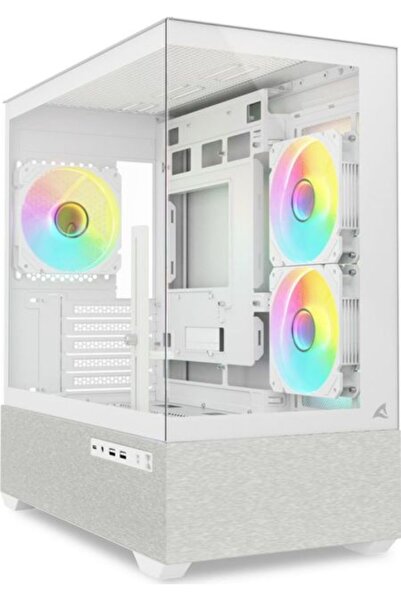 SHARKOON MK7 ARGB Μίνι Πύργος χωρίς τροφοδοτικό Λευκό