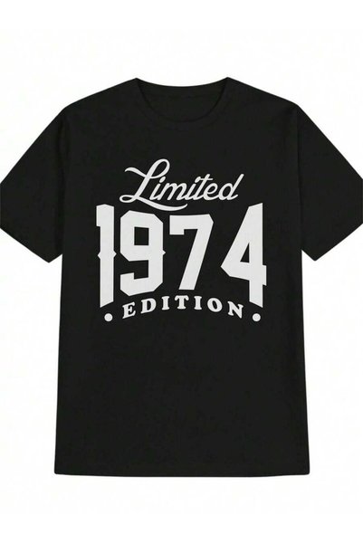 25W Men'S Limited Edition T-Shirt - Vintage 1974 No.74 Print Design, Distress...