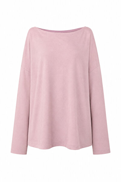 Özge Özgenç Long Sleeve Boat Neck Blouse