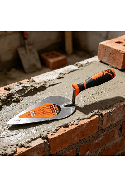 KMT Tools Peach-shaped masonry chisel with two-tone handle, blade length 20 c...