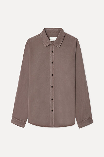 Mudo Men's Brown Lyocell Blend Regular Fit Long Sleeve Shirt