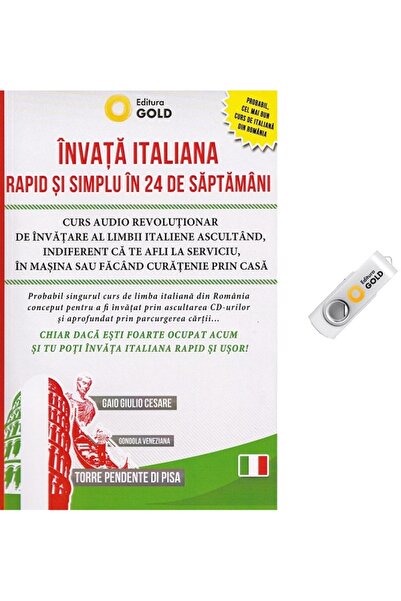 Gold Invata italiana rapid si simplu in 24 de saptamani + Stick USB - Simona ...