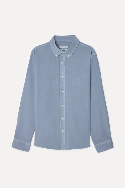 Mudo Men's Gray Blue Regular Fit Long Sleeve Shirt