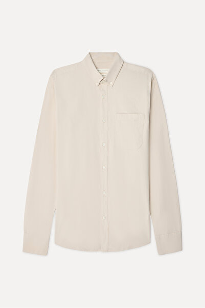 Mudo Men's Beige Regular Fit Long Sleeve Shirt