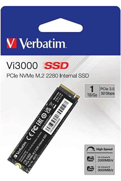 Verbatim 1TB Vi3000 49375 Μονάδα Στερεάς Κατάστασης PCI-E SSD M.2