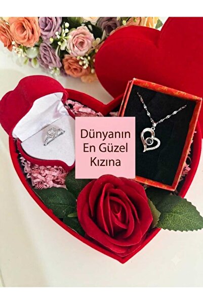 HKN AVM ACCESSORİES 100 Dilde Seni Seviyorum Kolyesi Kalpli Kutuda Ciddi iliş...