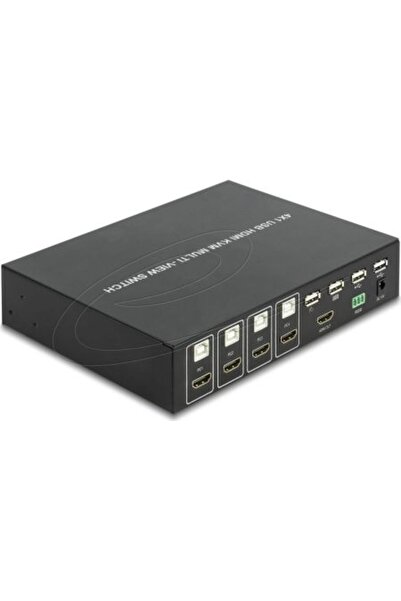 DELOCK 11488 KVM 4 σε 1 Διακόπτης Πολυπροβολής 4 x HDMI με USB 2.0