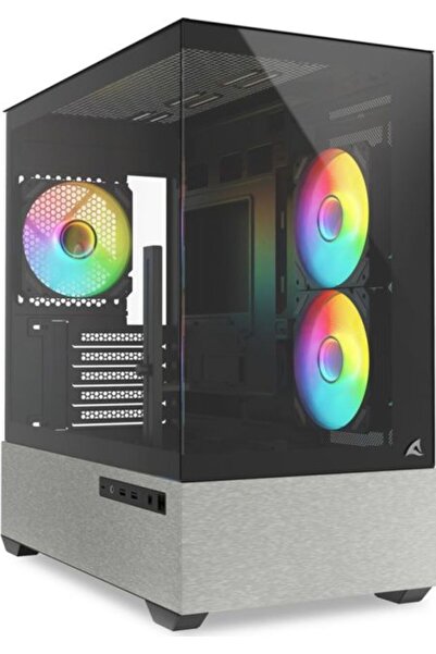 SHARKOON MK7 ARGB Μίνι Πύργος χωρίς τροφοδοτικό Μαύρο/Λευκό
