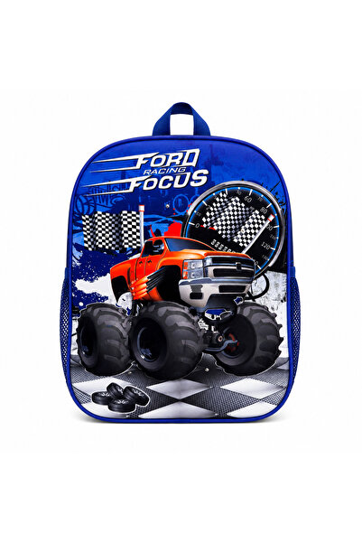 Generic Brand Ghiozdan copii 3D, cu design, fermoar, bretele, Roz / Mov / Mul...