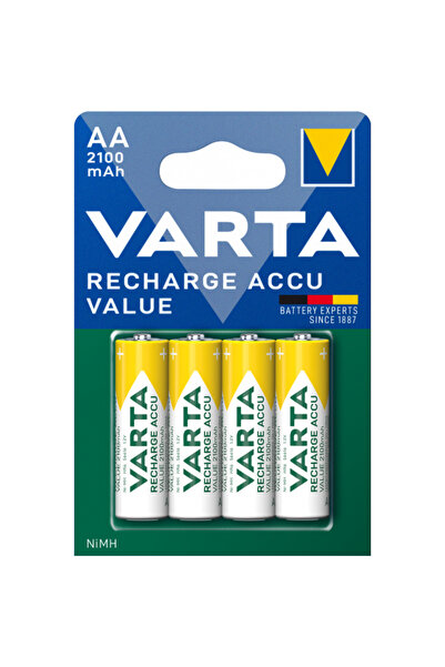 Varta Professional Rechargeable Battery, AA / LR6, 2100mAh, Set of 4 pieces