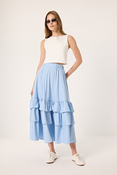 Touché Privé Stone Skirt with Elastic Waist