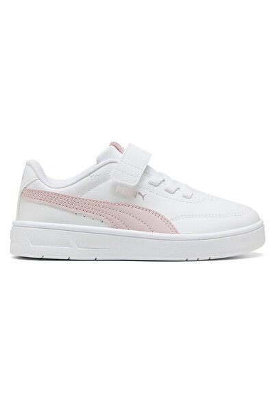 Puma Court Classic Clean Ac+ Ps Kids White Sneaker Shoes 40375112