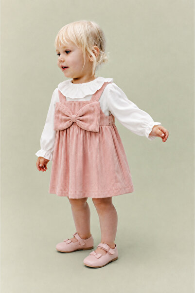 Tifina Kids Baby Girl Bow Velvet Dress Casual Shirt 2-Piece Set Daily Holiday...