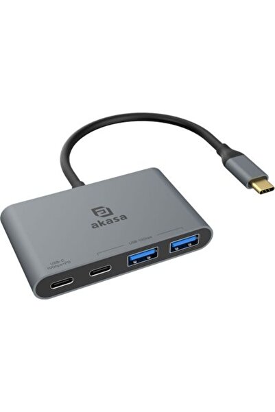 Akasa Εξωτερικό USB Hub AK-CBCA31-18BK USB Type-C/A 4-σε-1 με PD