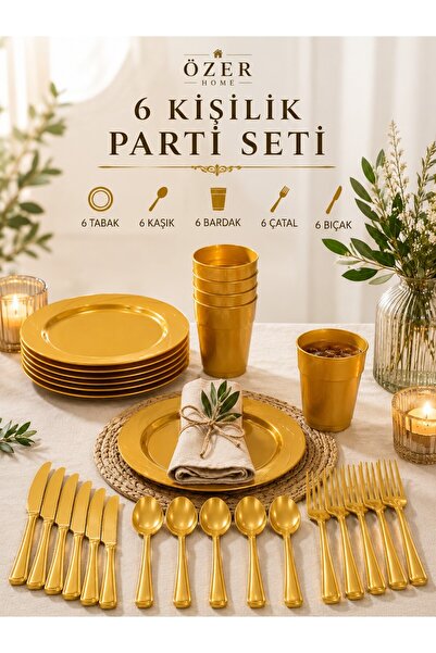troykar 30 Parça LÜX SERT PLASTİK Parti Doğum Günü Sunum Seti Davet Nişan Söz...