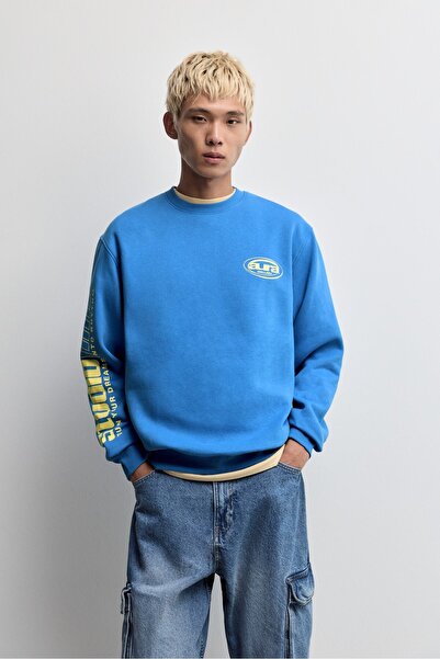LEFTIES Yazı baskılı sweatshirt