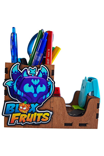 OEM Blox Fruit Kitsune Pen Holder, wood
