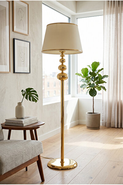 St Morritz Vega Gold Serisi 3 Küreli Metal Lambader 165 cm – Modern Dekoratif...