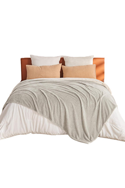 OtherMax Pătură Plușată Sherpa Moale Caldă Confortabilă 150x200 cm Gri — pătu...