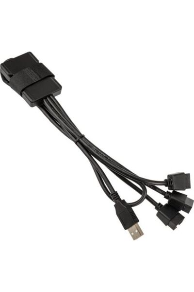 Lian Li PW-U2TPAB USB 2.0 Διανομέας 1-σε-3 Θύρα Τύπου Α Αρσενικού Τύπου Μαύρο