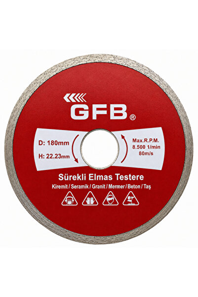 Genel Markalar GFB Sürekli Turbo Elmas Mermer Granit Kesici Disk 180 mm