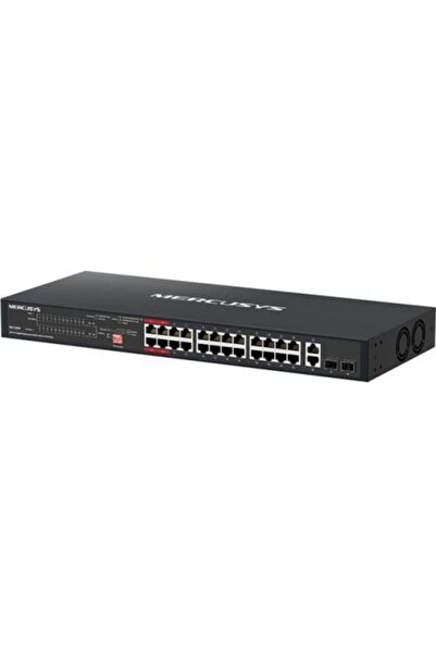 Mercusys Διακόπτης rackmount 26 θυρών (24 PoE+) MS128GP 1 Gbps, 2x Gigabit SFP