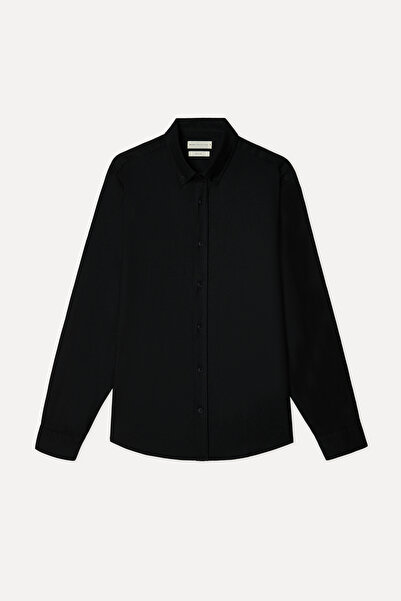 Mudo Men's Black Regular Fit Long Sleeve Shirt